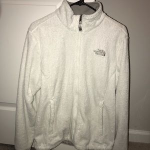 The North face white women’s polar fleece jacket
